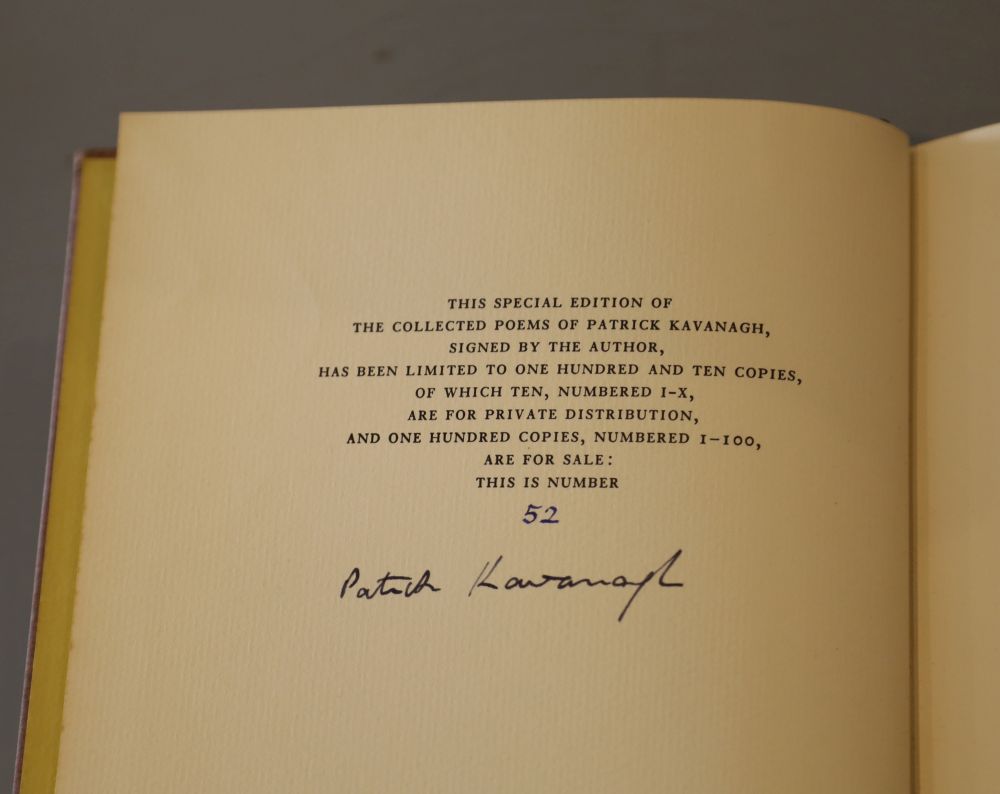 Kavanagh, Patrick - Collected Poems, a special signed limited edition, number 52 of 100, 8vo, original boards, with slip case, MacGibbo